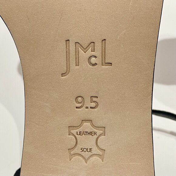 J Mclaughlin Delilah Womens 9.5 Black Suede Sandals Block Heel Leather Soles EUC - Picture 13 of 13